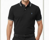 تیشرت پولو polo مرئانه اصل وارداتی رنگ مشکی آستین کوتاه تمام نخ