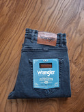 شلوار جین مردانه رانگلر Wrangler طوسی آبی کشی با بافت حولهای